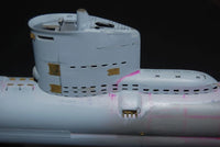 Photo of German U-Boat Type XXIII detail set 1:144 scale with photo-etched and 3D resin parts for Revell 05140 and ICM S.004