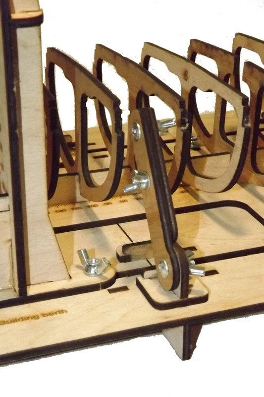 Photo of LMG BB-09 ship model building jig for sailing ships