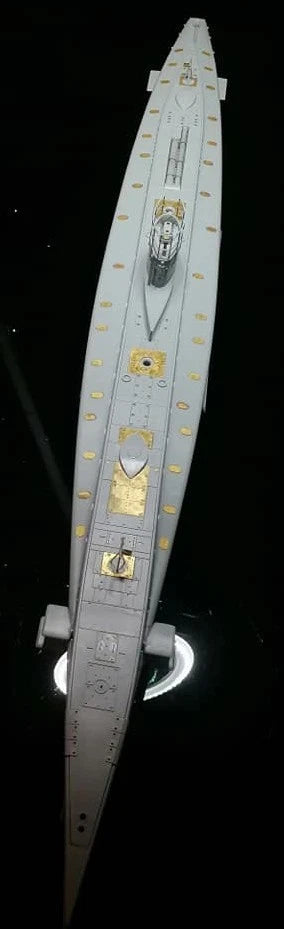 Photo of high-quality photo-etched brass detail parts set for German U-Boat SM U-09 in 1:72 scale by Czech manufacturer