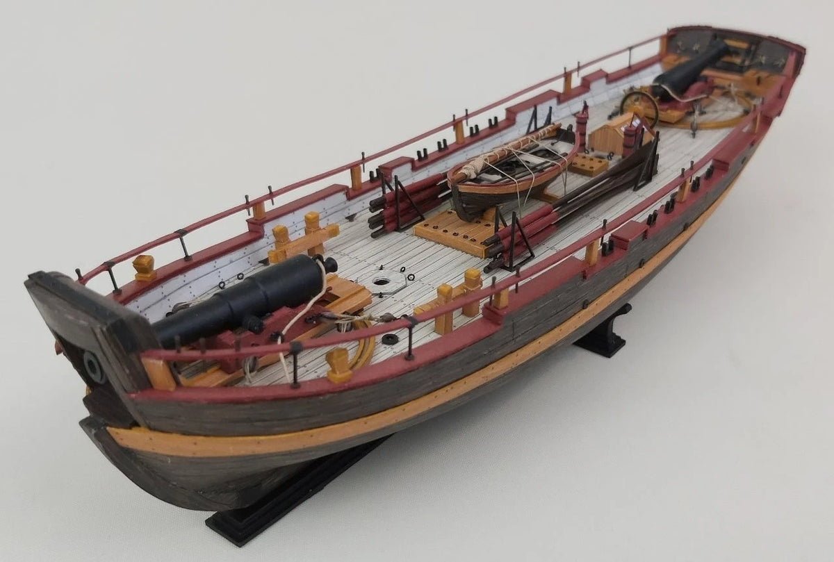 Photo of Axel Thorsen 1810 Norwegian gunboat card model kit in 1:72 scale