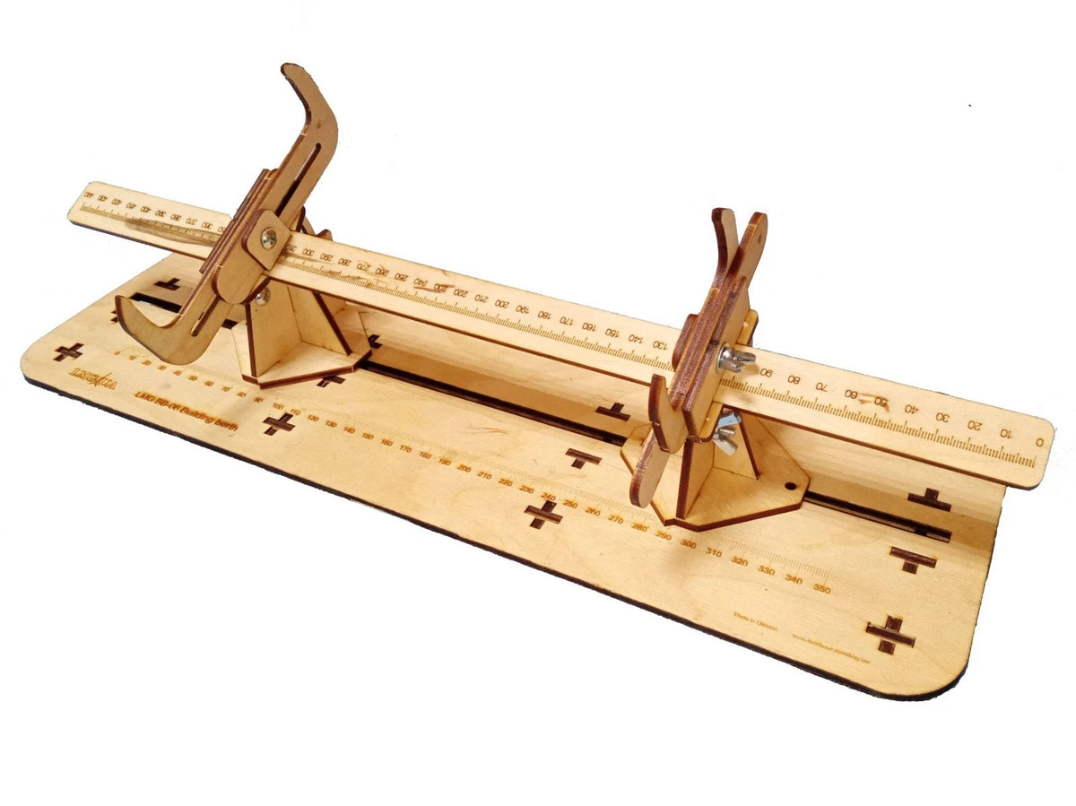 Photo of LMG BB-42 ship model jig upgrade kit with rotating keel blocks