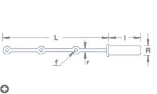 Photo of RB Model 074113B brass stanchions pack of 20, precision scale model parts for ship and miniature detailing.