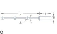 Photo of RB Model 074113B brass stanchions pack of 20, precision scale model parts for ship and miniature detailing.