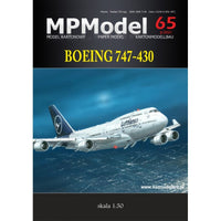 Photo of Boeing 747-430 1:50 card model kit with laser-cut frame MPModel 65 Answer Publishing