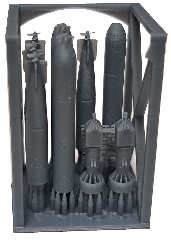 Photo of German U-Boat Type XXI 1:144 Revell detail set with photo-etched brass and 3D printed resin upgrade parts.