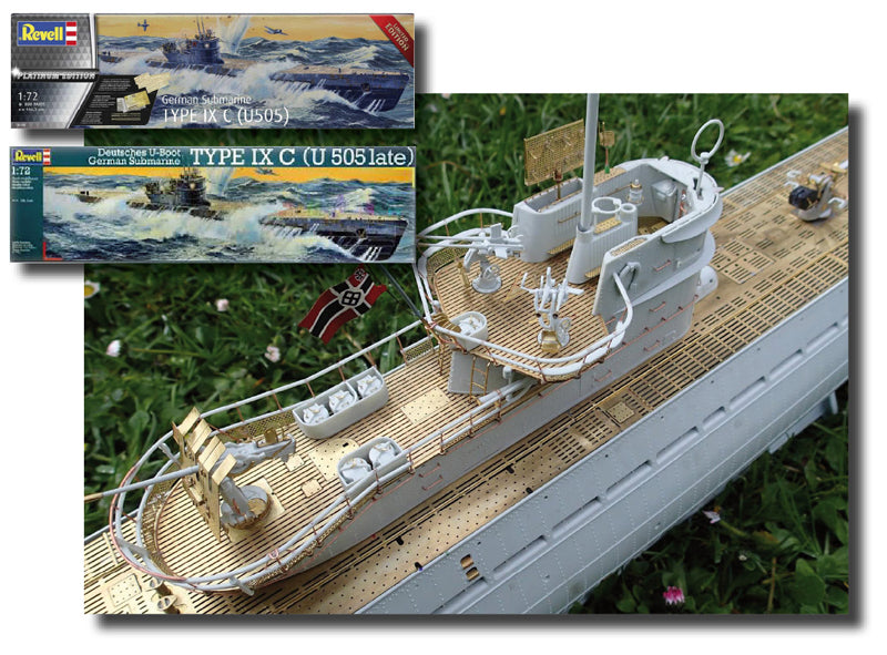 Photo of RC Subs U-505 Type IXC photo-etched detail set 1:72 for Revell 05114 and 05180