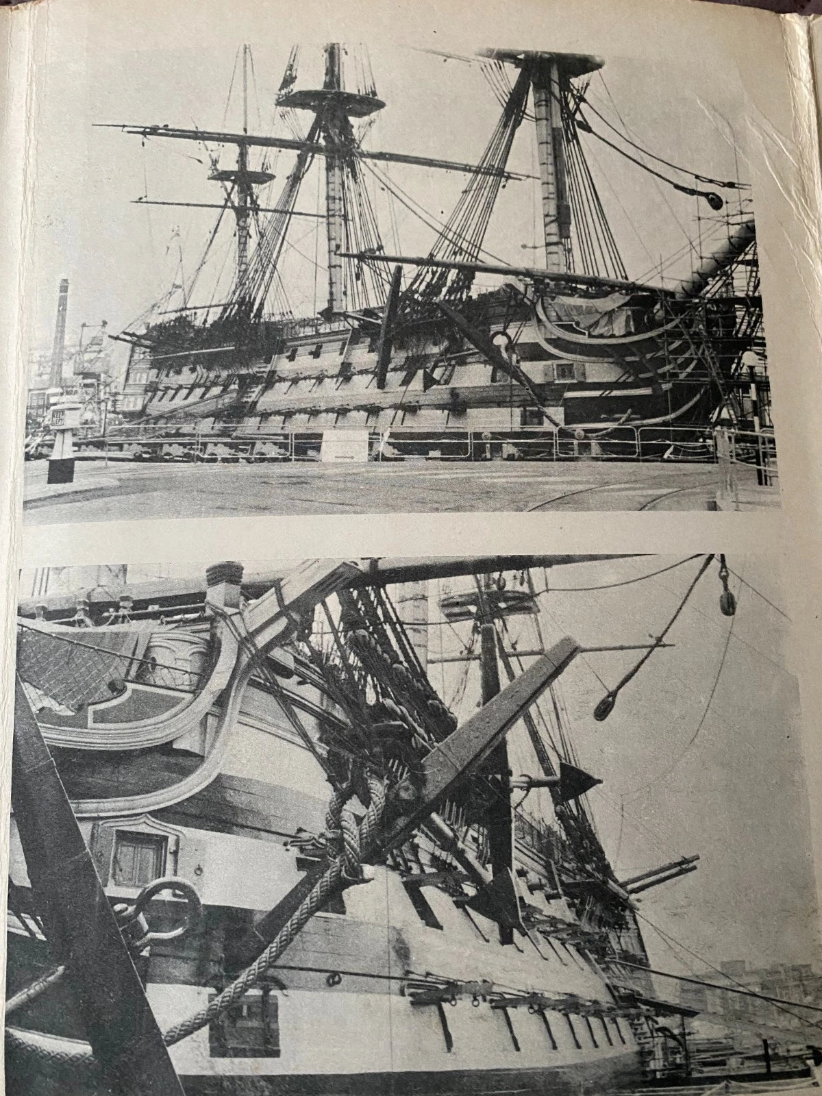 Photo of HMS Victory ship drawings and rigging reference in LOK 1972 plans
