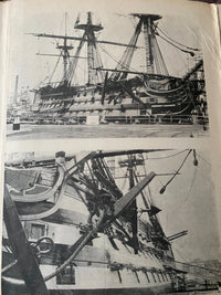 Photo of HMS Victory ship drawings and rigging reference in LOK 1972 plans