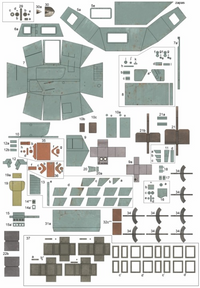 Photo of Daimler Dingo Mk.I 1:25 scale card model kit by WAK 4/2026 with British and Polish WWII markings
