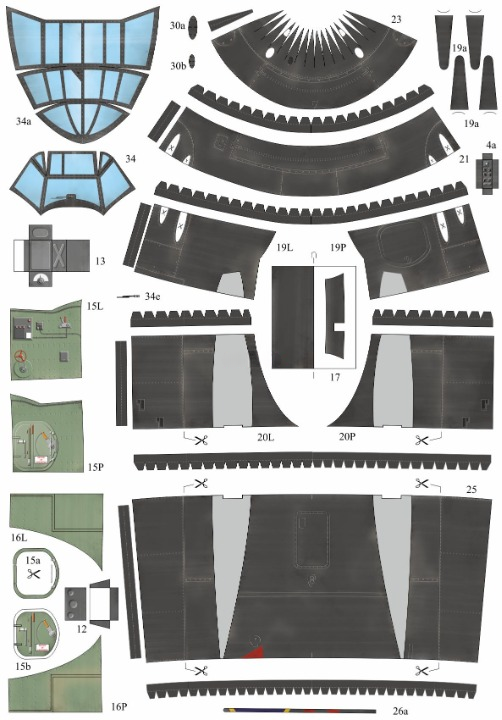 Photo of De Havilland Mosquito NF Mk.II 1:33 scale card model by WAK Publishing