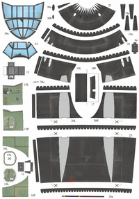Photo of De Havilland Mosquito NF Mk.II 1:33 scale card model by WAK Publishing