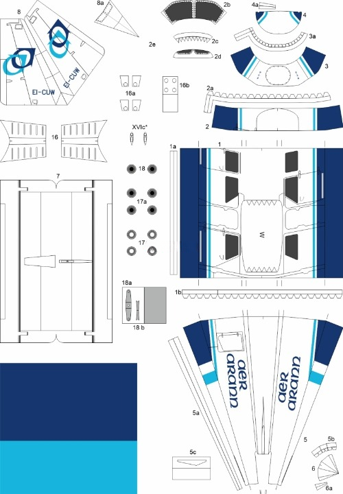 Photo of Britten-Norman BN-2A Islander Aer Arann 1:50 scale card model kit from WAK Publishing