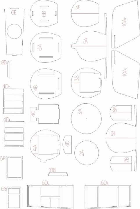 Photo of Salmson 2A2 American reconnaissance aircraft card model in 1:33 scale from WAK Publishing