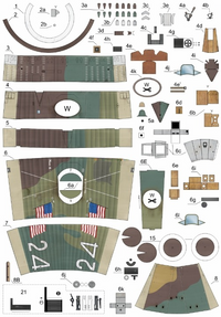 Photo of Salmson 2A2 American reconnaissance aircraft card model in 1:33 scale from WAK Publishing