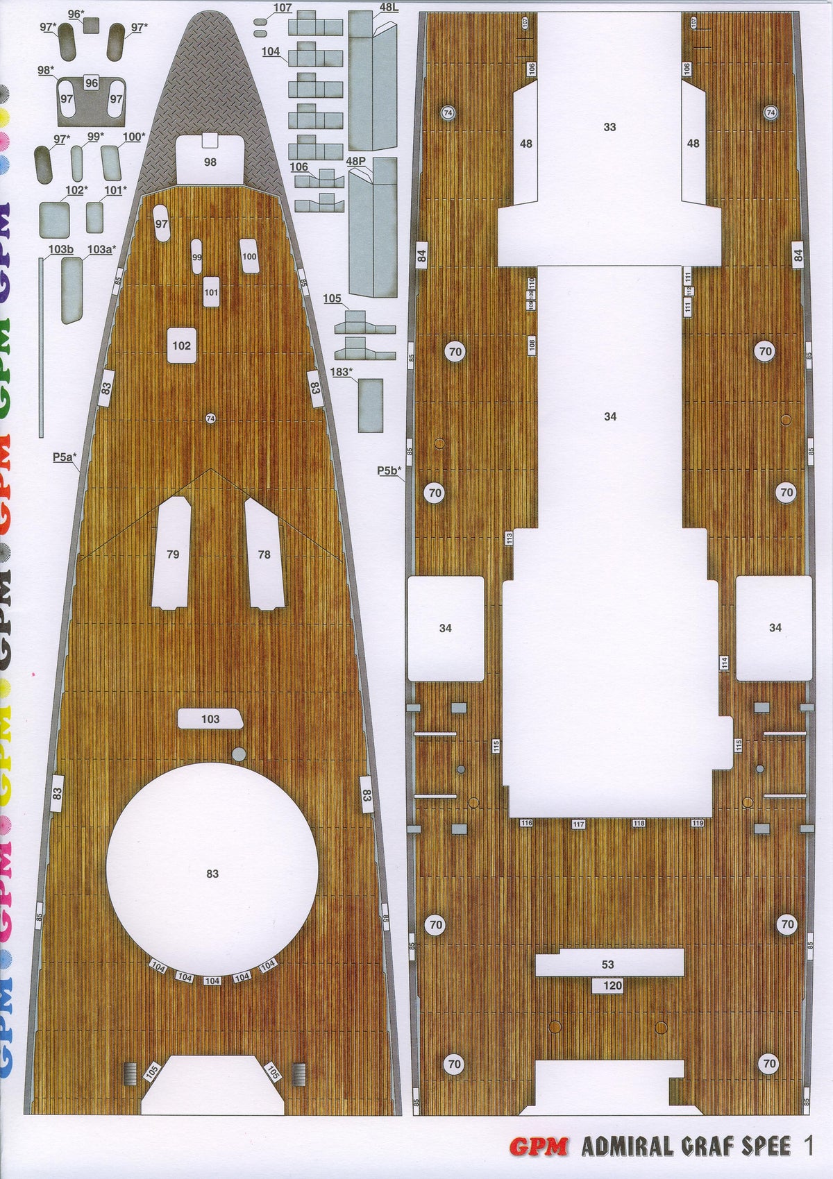 Photo of GPM Publishing's Admiral Graf Spee Card Model Kit in 1:200 scale, showcasing the intricate details and historical accuracy of the WWII German warship, perfect for modelers and naval history enthusiasts.