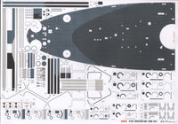 Image of GPM Publishing's USS Missouri Card Model Kit, scale 1:200, showcasing the detailed components and intricate design of the iconic battleship model.