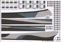 Image of GPM Publishing's USS Missouri Card Model Kit, scale 1:200, showcasing the detailed components and intricate design of the iconic battleship model.