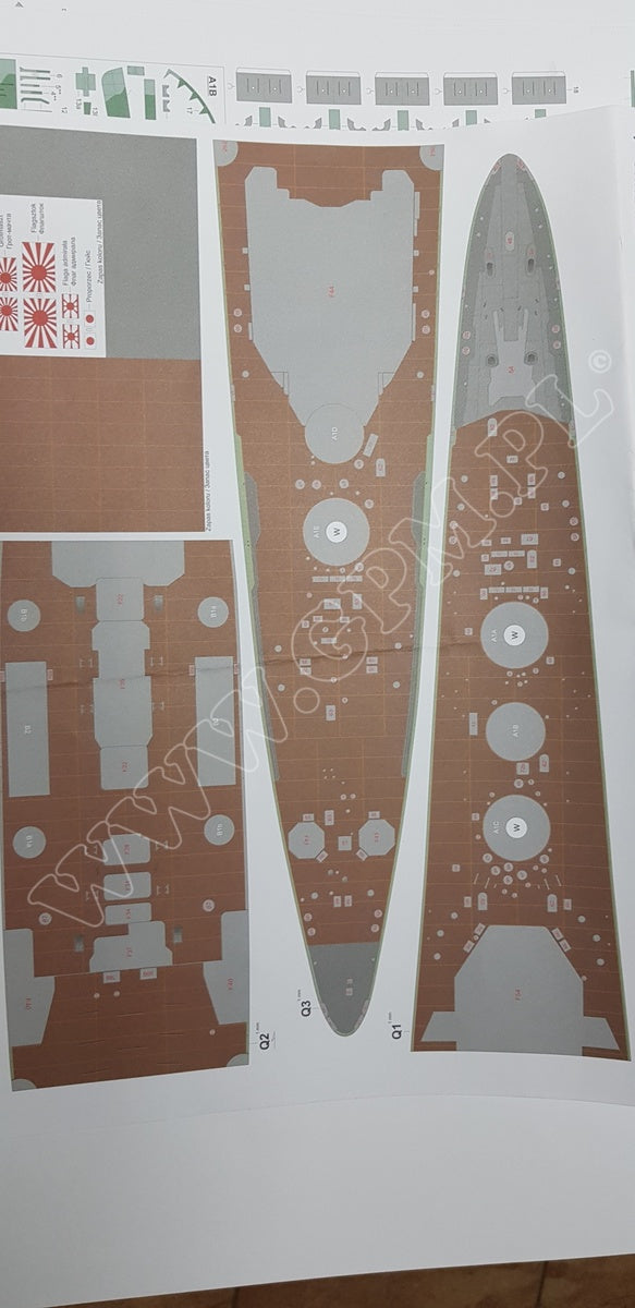 Image of GPM Publishing's Takao 1:200 Scale Card Model Kit, showcasing the detailed components and design for a realistic replica of the historic naval warship.