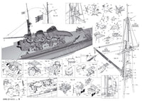 Image of GPM's IJN Maya 1:200 Scale Card Model Kit, showcasing the detailed replica of the WWII Japanese cruiser, perfect for historical model enthusiasts and collectors.